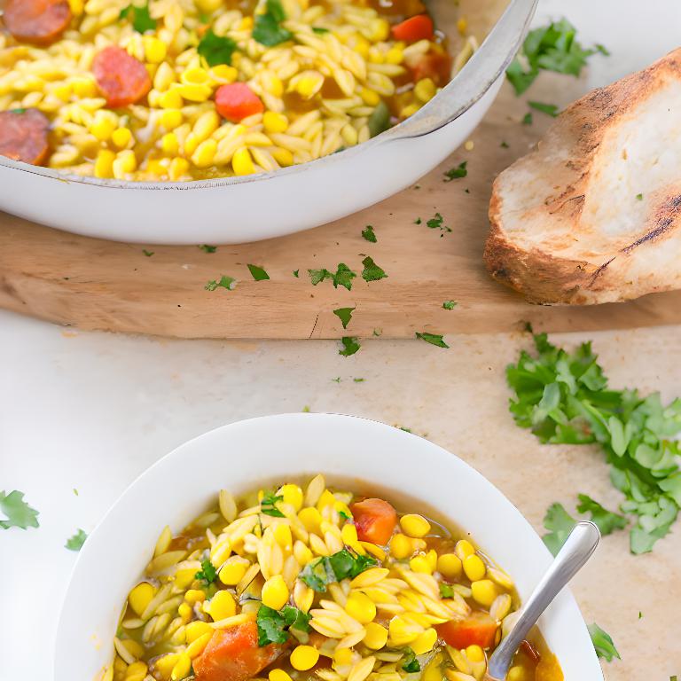 Chorizo Sweetcorn and Orzo