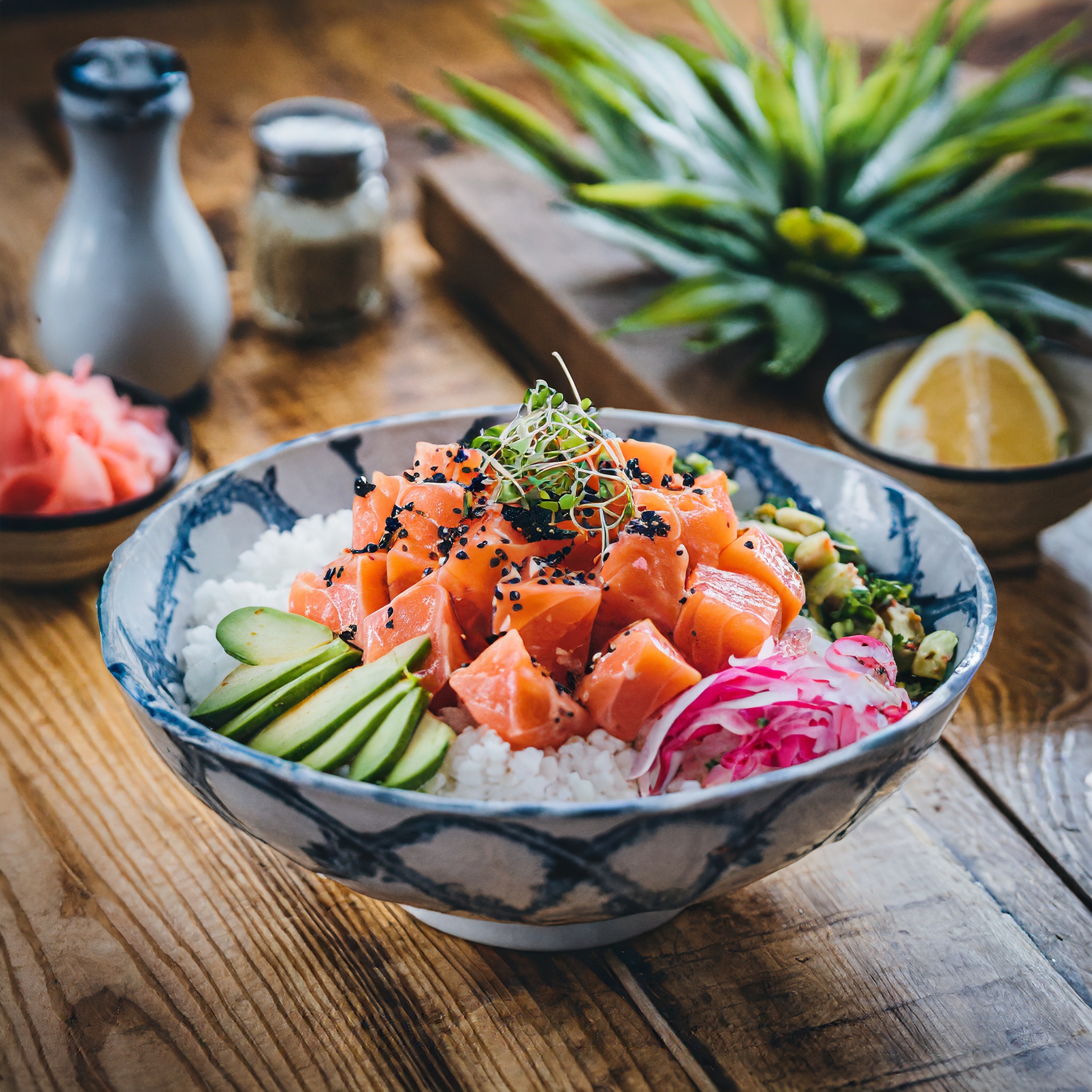 Poke Bowl with Salmon Tartare